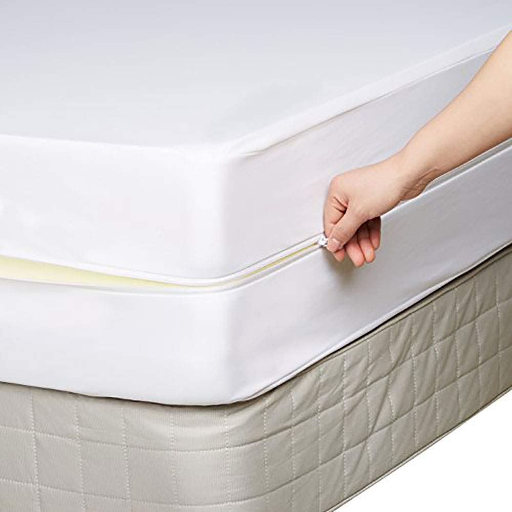 Just So Home Waterproof Stretch Polyester Jersey Zipped Fully Encased Mattress Protector (Double)