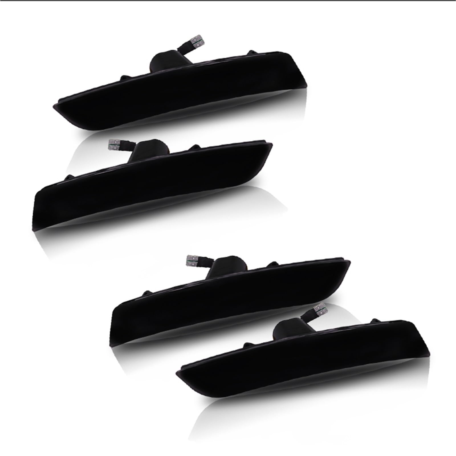 Genérico Intermitente coche Para Chevy Para Camaro 2016-2020 12V Frente Ámbar Trasero Rojo LED Indicador Lateral Coche Luces Señal Giro Arco Rueda Indicador de dirección(4pcs Amber Red)