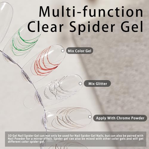 Gel transparente 3D para uñas Spider Gel para Nail Art miniatura 2