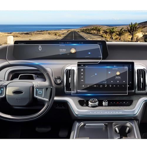 Coleya 2025 2026 Expedition Screen Protector for Ford Expedition (Active/Tremor/Platinum/King Ranch/Max) (13.2In Navi+24In Dash) 9H Tempered Glass 2025 Expedition Accessories Anti-Scratch&HD Transparent