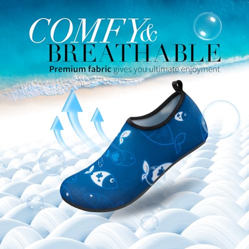 Image of Homitem Water Shoes for Women Men Aqua Socks Swim Beach Pool River Slip-On Barefoot Quick-Dry Vacation Cruise Essentials Accessories for Yoga Kayak Sports