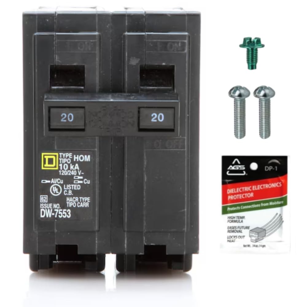 Photo 1 of FalconSupply Square D HOM220 Circuit Breaker Kit, 20A Double Pole
