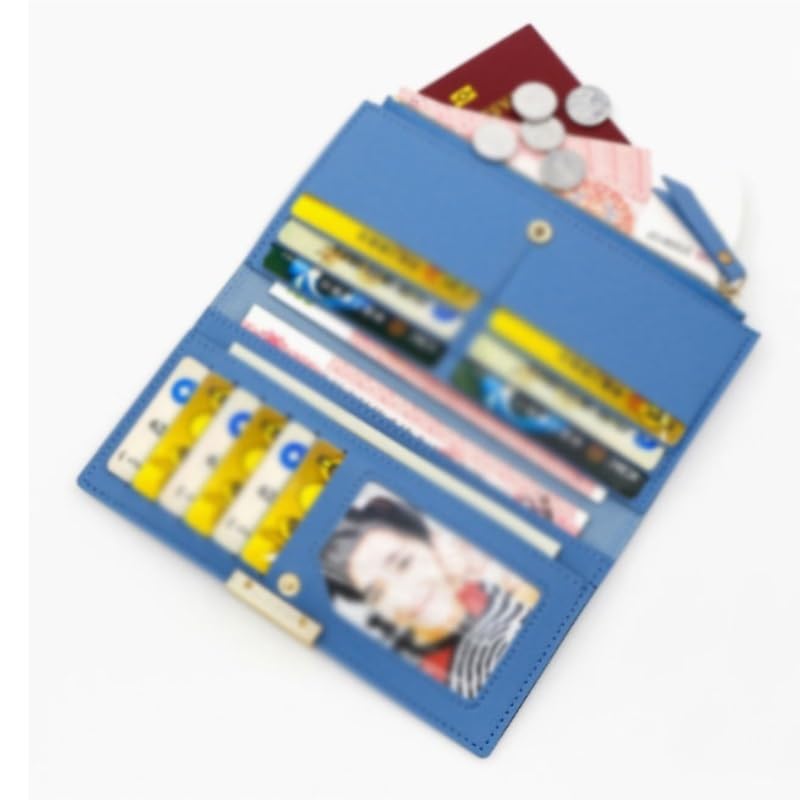 PU Wallets Multi Slot Zipper Bags Women's Wallets Clutch Bags(D)2