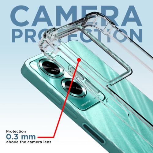 Image of Outlouders Back Cover for Oppo A79 5G Clear Transparent PC + TPU Bumper Case with Raised Edges for Shockproof Protection (Transparent)