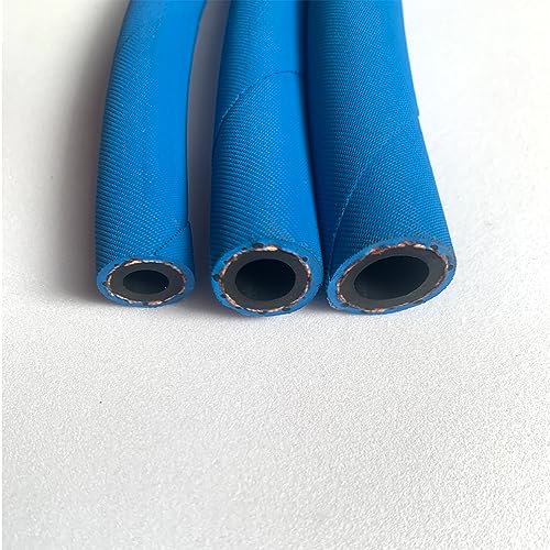 Image of Fuel Line Hose 3 /8 inch inch, 6AN High Pressure Hose 2.8Mpa 400PSI 10mm 5FT for Fuel Systems Engines Tube Hose Blue Multiple Size Options (Attached Hose Clamp)