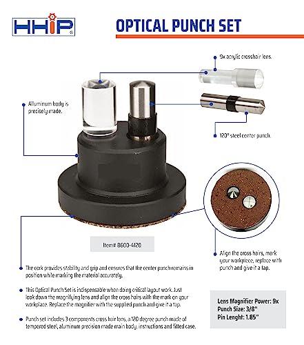 HHIP 8600-4120 Optical Punch Set, Black - Image 3