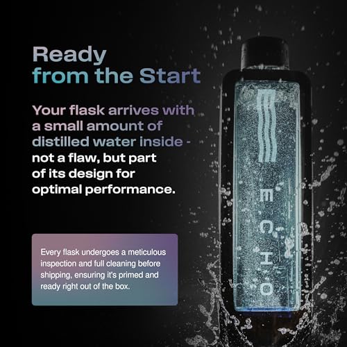 Echo Flask Hydrogen Water Bottle - Active Hydration Solution with Water Intake Tracking & LCD Touch Screen - Compact & Convenient - Transparent Hydrogen Flask - 12 oz - Image 4