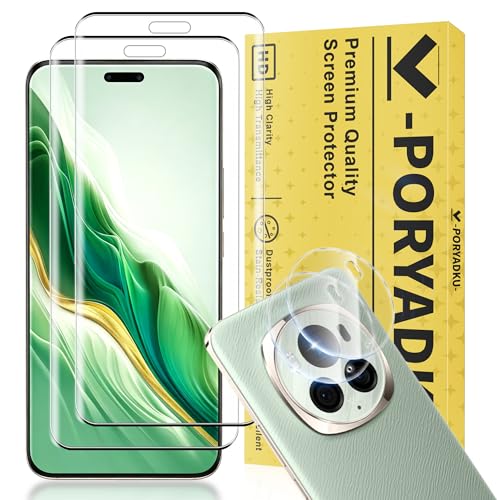 JavoYion [2+2 Stück] Schutzfolie für Honor Magic 6 Pro 2x 9H Hartglas Displayschutzfolie und 2x Kamera Objektivschutz Blasenfrei Hüllenfreundlich Displayschutz für Magic 6 Pro