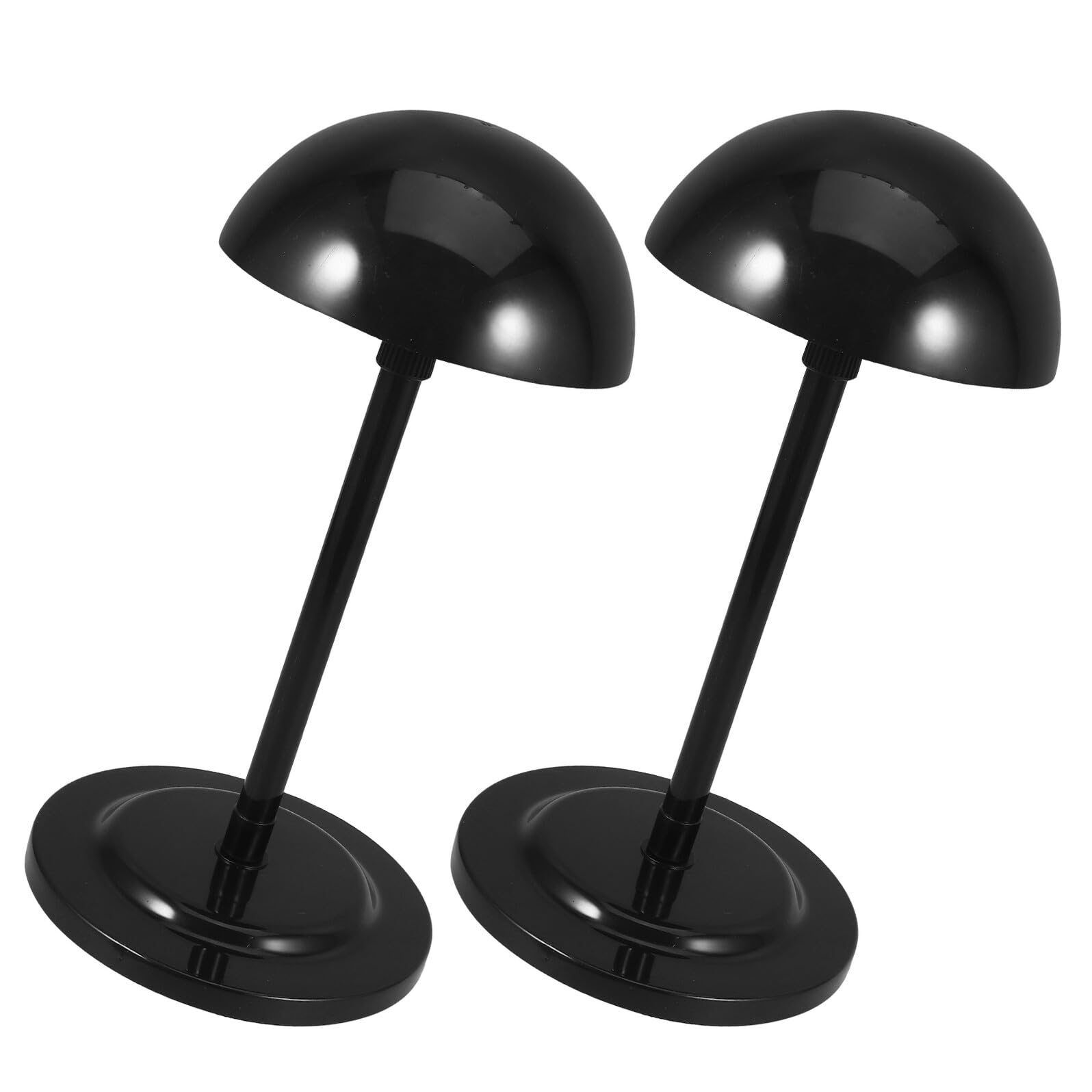 Homoyoyo 2pezzi Espositore per Cappelli Regolabile in Plastica Nera Supporto per Cappelli da Tavolo Portatile con Base Rotonda Antiscivolo per Esposizione Vetrina Negozio al Dettaglio