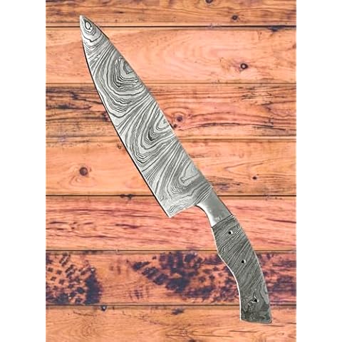 Poshland BBC-664 Custom Handmade Damascus Steel 8 Inches Chef blank Blade, kitchen blank blade Cover