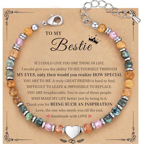 Image of Best Friend Bracelet Gifts for Women Sister Bestie, Christmas Gift for Teens Mom Daughter Granddaughter Birthday Gift for Her Stocking Stuffers