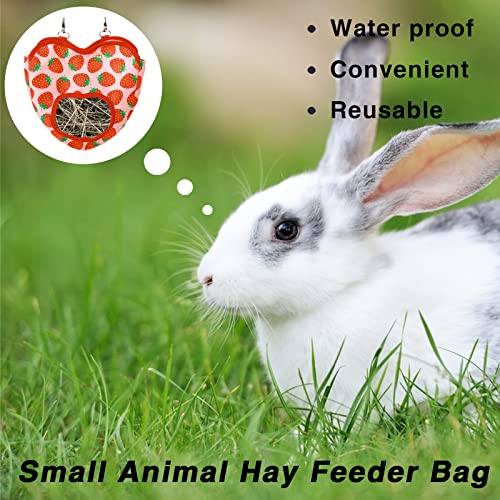 Rabbit Hay Feeder, Guinea Pig Hay Rack Manger Holder, Hanging Feeding Storage Made of Oxford Cloth for Rabbits Guinea Pigs - Image 4