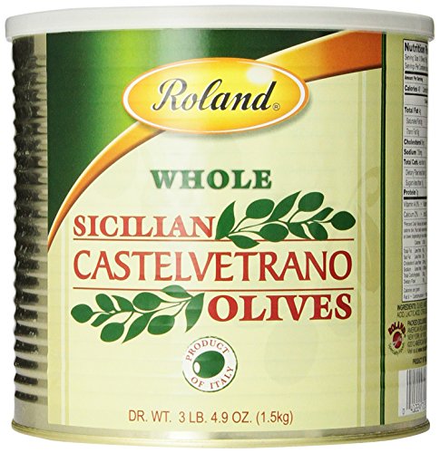 Roland Sicilian Castelvetrano Olives, Whole, 52.9 oz Can