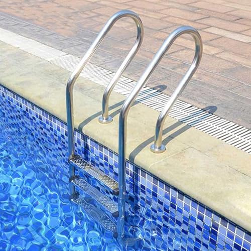 Escalera para piscina de 2 o 3 escalones de acero inoxidable miniatura 6
