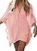 Walant Womens Solid Oversized Beach Cover Up Swimsuit Bathing Suit Beach Dress (one Size, Orange Pink)