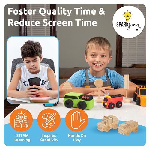 Build & Paint Your Own Wooden Cars Creative & Fun Arts