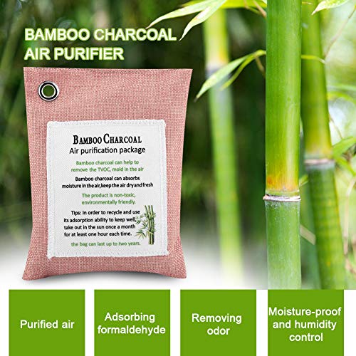 Natuurlijke Lucht Zuiverende Tas Geactiveerde Bamboe Houtskool Geur Zuiverder 8 Kleuren Polyester Linnen Geur Eliminator… - Image 6