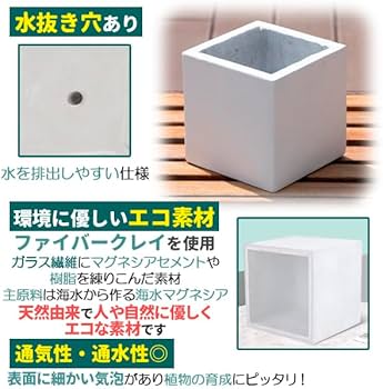 ホワイトプランター 18センチ以下。 ホワイトプランター 18センチ以下。