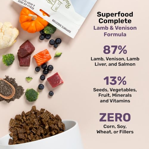 Image of BADLANDS RANCH Air-Dried Lamb & Venison Dog Food, 87% Meat, 64 oz, 2-Pack