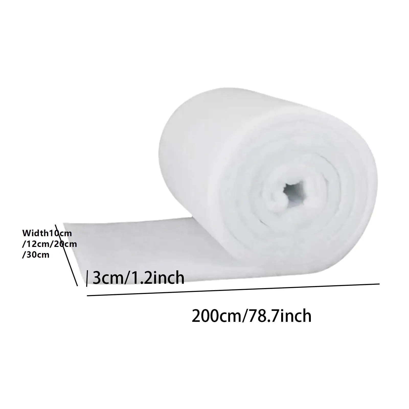 Mata z filtrem akwariowym, 1 sztuka, filtr do stawu, wata filtracyjna do akwarium, pianka, rolka mediów, 200 x (10-30) 3 cm