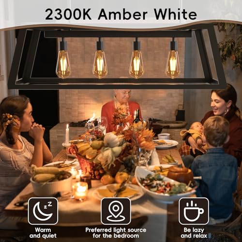 Image of Jensense Edison Bulbs E26 LED Bulb 60 Watt Equivalent, Vintage LED Light Bulbs CRI90+ ST19, Dimmable Clear Light Bulbs (2300K Amber Light, 7watt-1 Pack)