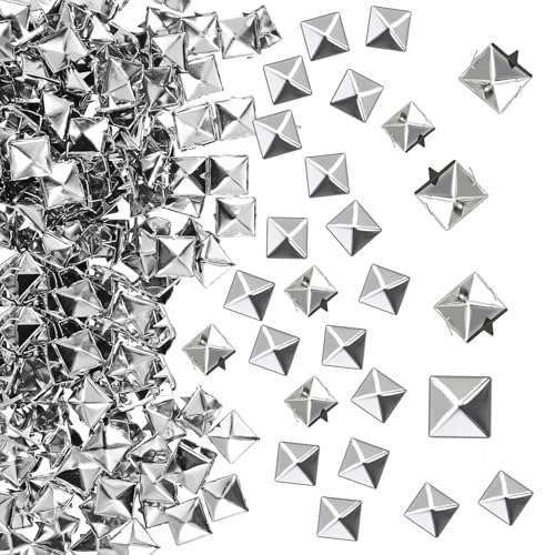 QOOSIKICC 1000 Pcs Spikes Studs, 8mm Spikes Rivets Décoratifs, Pointes Punk, Studs Clous à...