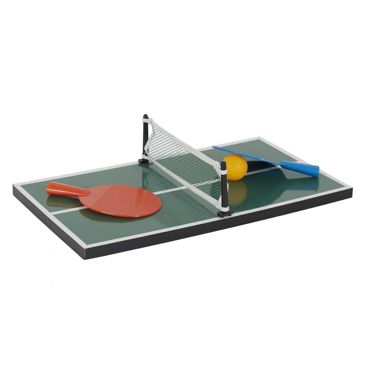MISTER GADGET, MG3487, 3-in-1-Spieltisch Braun, Grün, Billard, Tischtennis, Hockey, Perfekt für Spieleabende mit Freunden oder der Familie, Lachen und Entspannung sind garantiert.