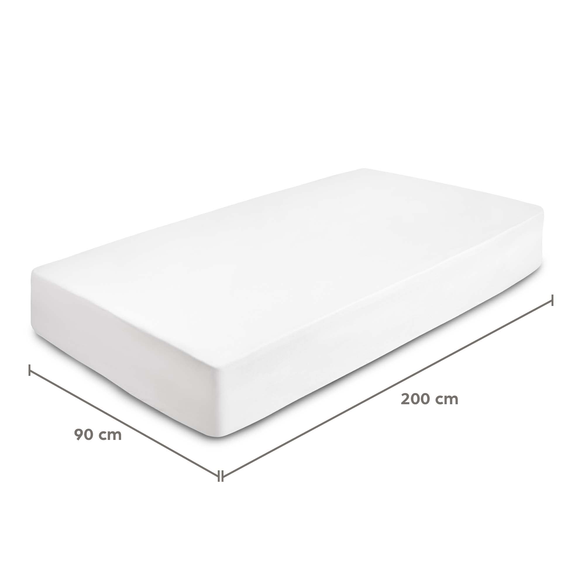Flowen Lenzuola Letto Singolo con Angoli 90x200 cm Bianco in Microfibra per Materasso Fino a 30cm Tessuto Anti-Acaro e Ipoallergenico di Alta qualità Morbido Durevole e Lavabile in Lavatrice