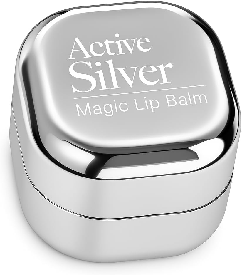 Active Silver - Magic Lip Balm 7ml - Nourishing, Hydrating Lip Care with Gold & Silver Particles and Melissa Essential Oil - Soothes Dry, Chapped, Sore Lips - Natural Formula