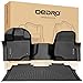 OEDRO Floor Mats Fit for Ford F-150 SuperCrew Cab 2026-2015 with 1st Row Bench Seats, TPE All-Weather F-150 Floor Liners Includes 1st and 2nd Row, Black