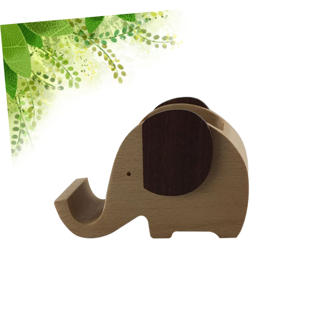 Operitacx 2pezzi Porta Penne Forma Di Elefante Di Faggio Con Supporto Per Cellulare Organizer Da Scrivania Divertente e Pratico Per Ufficio e Casa Porta Penne Elefante