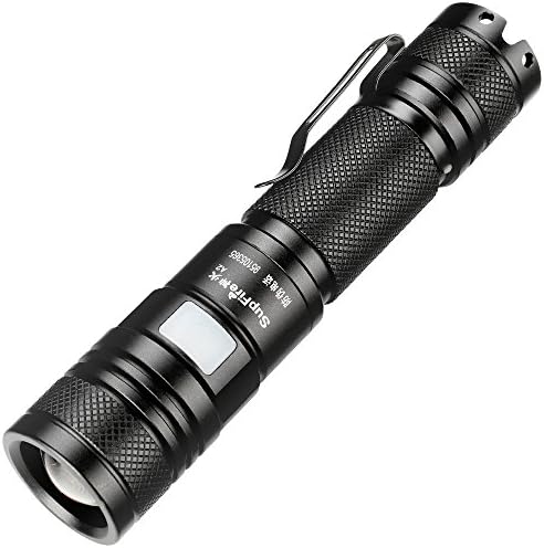 SupFire 2018 New Smart CE Rohs Aluminum Power Style Zoom 10W CREE U2 led Tactical Rechargeable Usb Flashlight with Pocket Clip Model A2