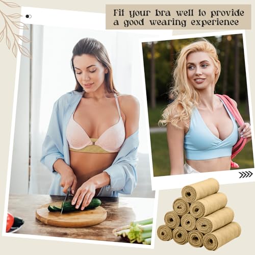 Image of Toulite 10 Pcs Reusable Bra Liners for Sweat, 3 Layer Bra Sweat Pads, Soft Cotton Outer Layer with Polyester Fiber Core