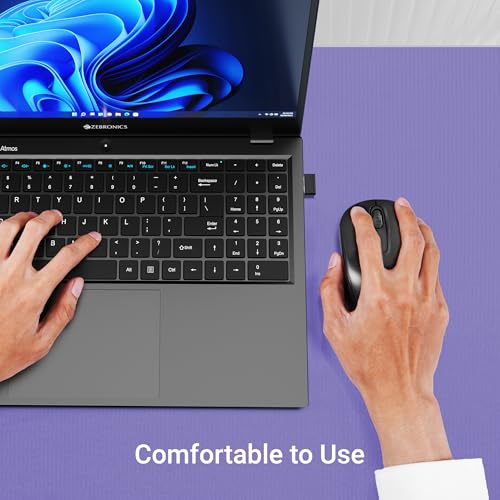 ZEBRONICS Dash Pro 2.4GHz Wireless Mouse, Upto 1600 DPI, 3 Level DPI, High Precision, Power Saving Mode, Comfortable & Lightweight, for Mac |... - Image 4