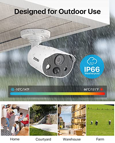 Image of ZOSI C303 8CH Home Security Camera System with Audio, Person Vehicle Detection, Night Vision, Light & Sound Siren, 8pcs 1080P Outdoor Cameras, 8CH 3K Lite H.265+ DVR with 1TB SSD for 24 /7 Recording