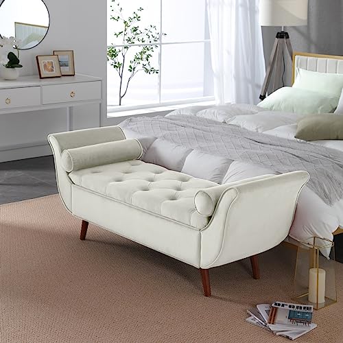PEIHONGET Velvet Storage Bench for Bedroom End of Bed with