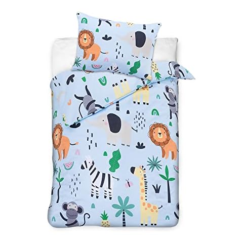 BELIKATO Kinderbettwäsche 100x135 40x60 aus 100% Baumwolle Cover