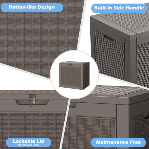 Image of Outdoor Storage Box Waterproof, 31 Gallon Deck Box for Patio Storage