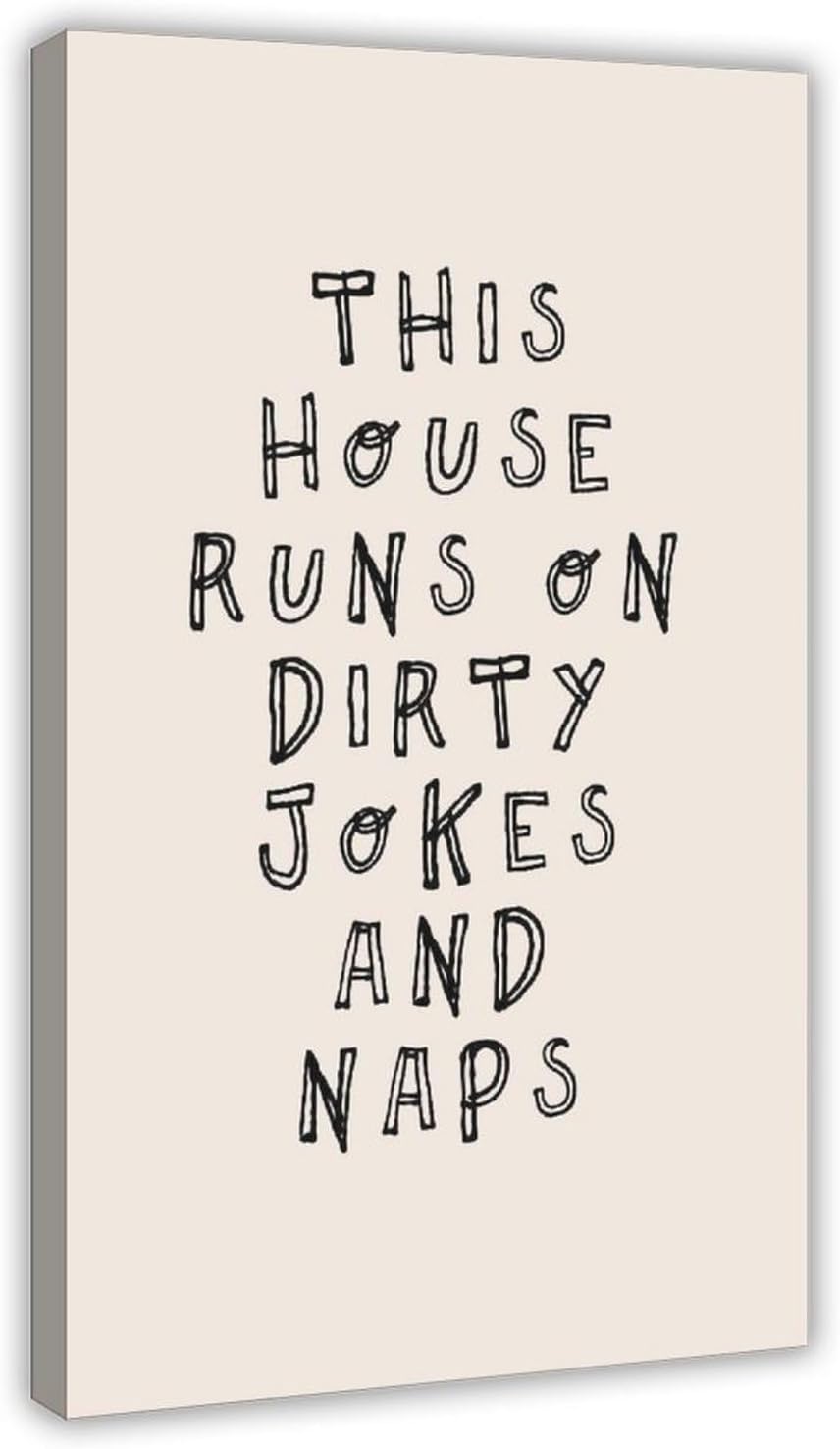 BMtyDG Dirty Jokes And Naps Canvas Poster Wall Art Prints Room Aesthetic Murals Bedroom And Living Decorations Frame 20x30inch