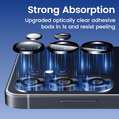 Image of Czartech Camera Lens Protector for Samsung Galaxy S26 Ultra | Scratch-Resistant Ultra-Thin Tempered Glass with Aluminum Edging | Galaxy S26 Ultra Case Friendly, 1 Set [Black]