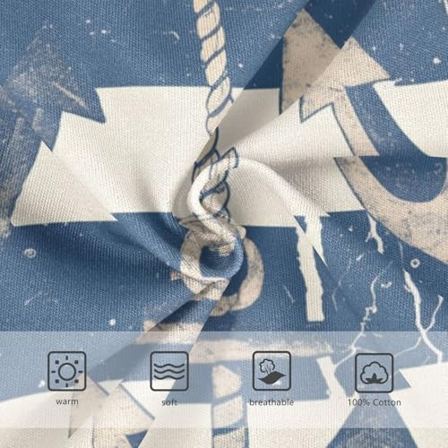 KLL Navy Blue Striped Rope and Ocean Toddler Boys Pure Cotton Athletic Underwear Cute Children Panties3