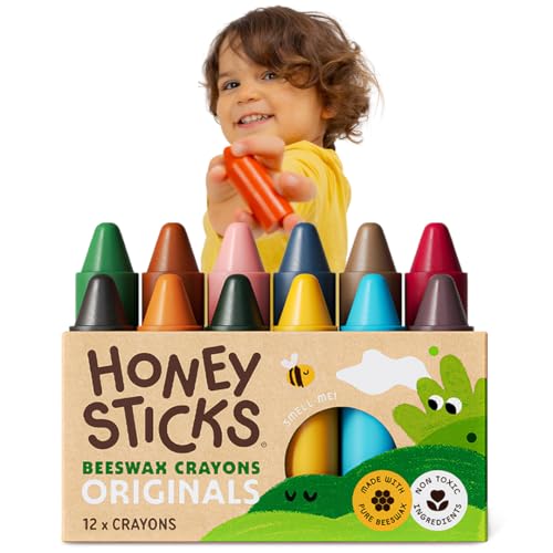 Honeysticks 100% Pure Beeswax Crayons (12 Pack)