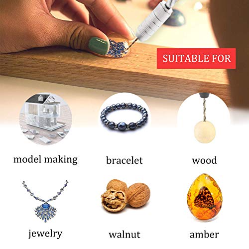 Pin Vise Hand Drill Bit Set,iBayx Micro Mini Twist Drills Set with Precision Hand Drill Rotary Tool,Twist Drills,Drill Holders and Bench Vice for Wood, Jewelry, Plastic Craft DIY Etc (0.8-3.0mm)