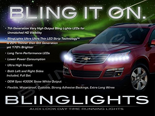 2013-2017 Chevrolet Traverse LED DRL Head Light Strips Day Time Running Lamps