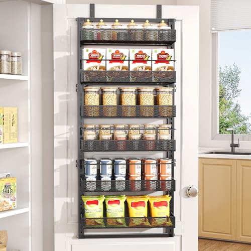 SAYZH Over the Door Pantry Organizer Metal - Hanging Spice