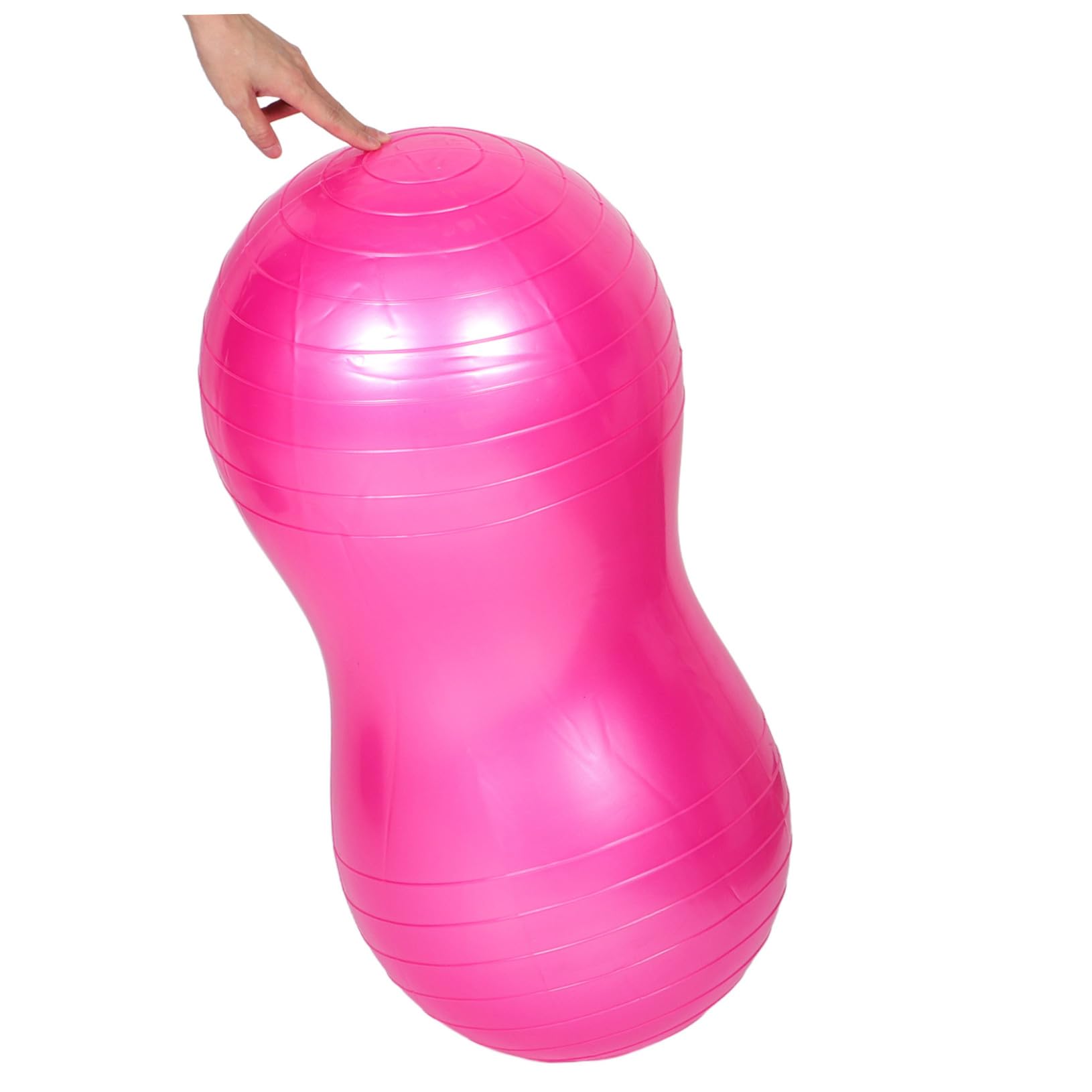 Healifty Pelota de Ejercicio con Forma de Maní de PVC para Embarazo y Yoga, con Bomba Incluida, Estabilidad y Función de Masaje para Gimnasio en Casa