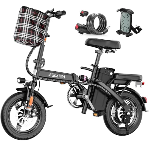 Folding Electric Bike for Adults and Teens, 14" E Bike for Daily Commuting image 1