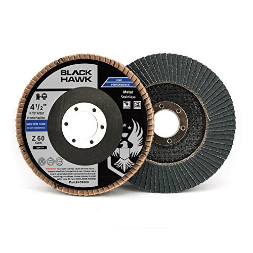 Bha Zirconia Grinding And Sanding Flap Discs T29, 4-1/2" X 7/8", 60 Grit - 10 Pack #TOP1
