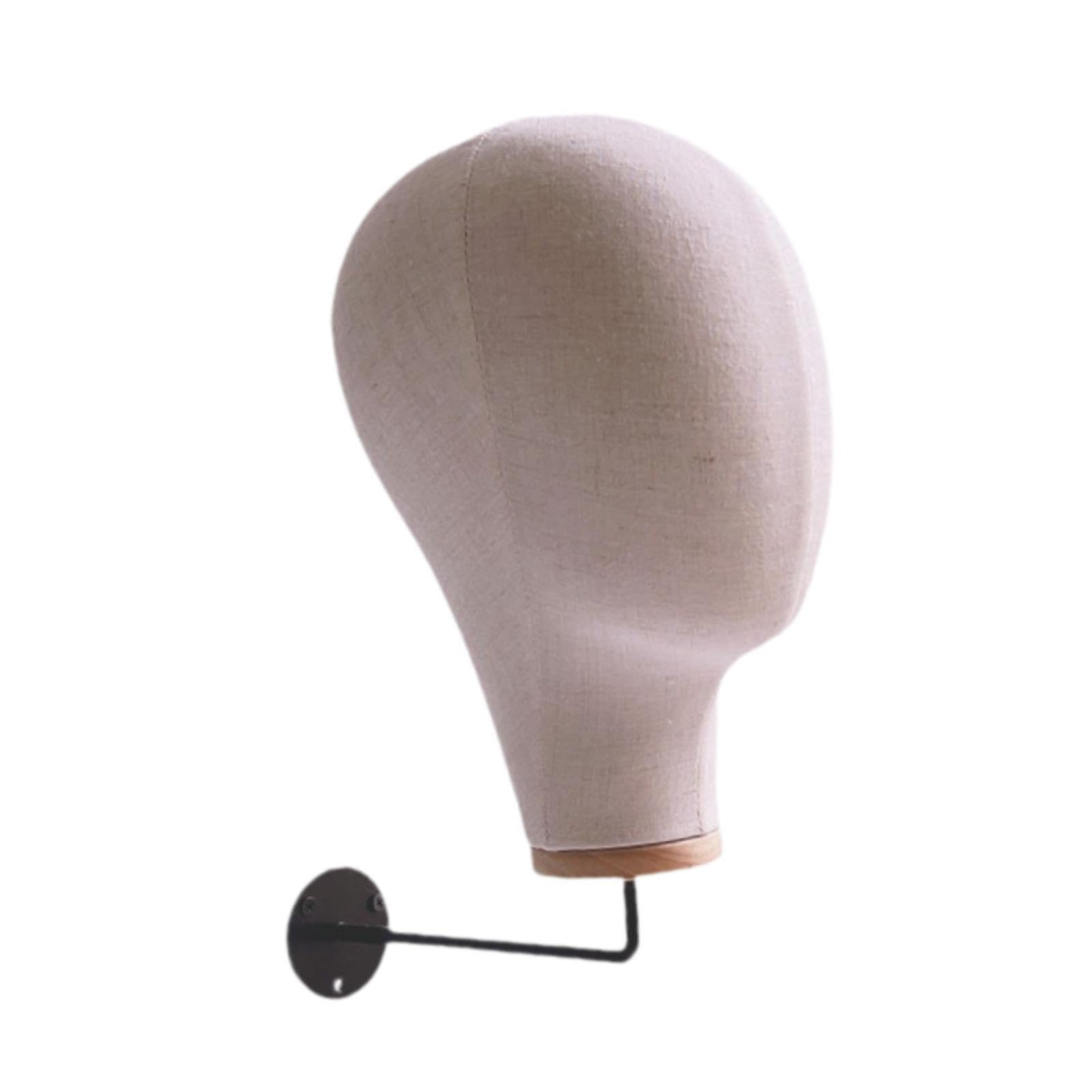 QLECXZI Mannequin Head Model Manikin Head for Creative Lightweight Storage Innovation Set To Transform Wig Display Innovative Wig Display Mannequin Wall Rack , beige white , 54cm