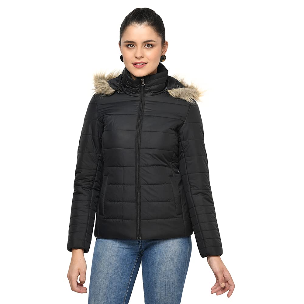trufit Women Full Sleeves Solid Polyester Jacket With Removable Hood-picture-14